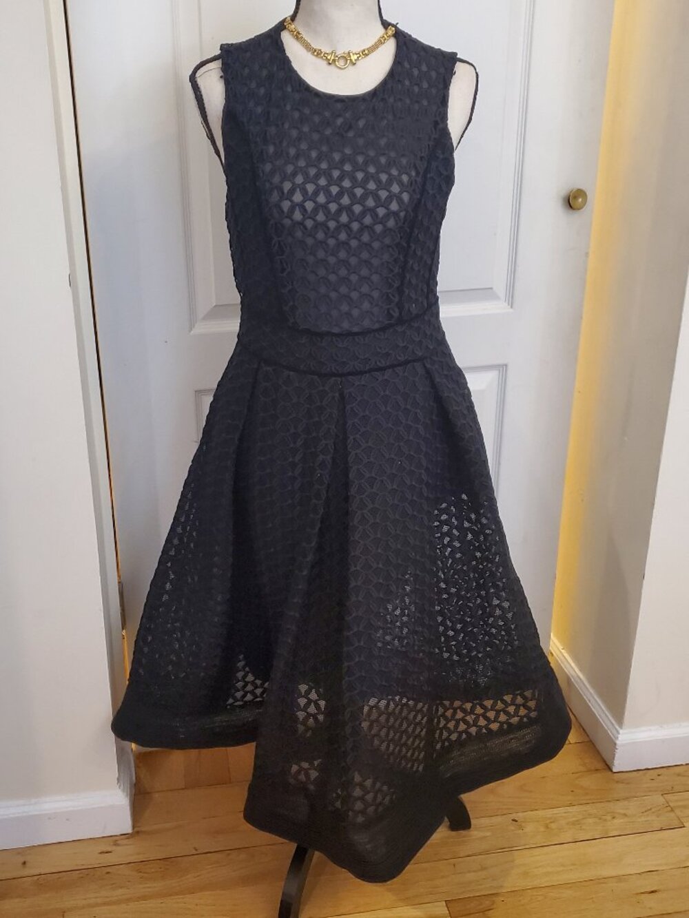 Maje Roseanne Sleeveless lace crochet Fit and Flare Dress sz T3 (US 8/M) NWT